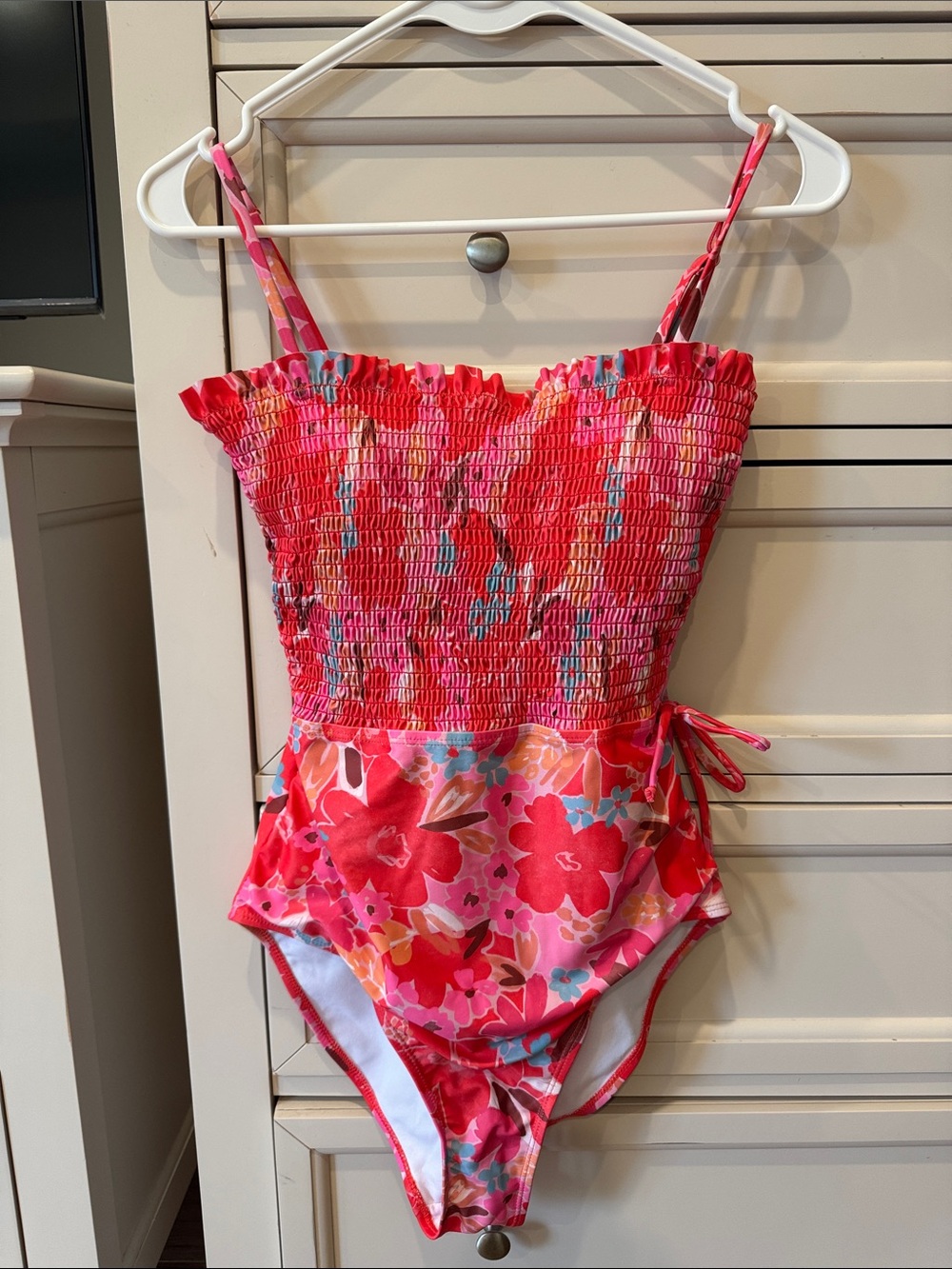 Pink Lily Hot Pink Floral One-Piece Swimsuit